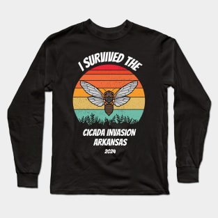 I survived the cicada invasion Arkansas 2024 Long Sleeve T-Shirt